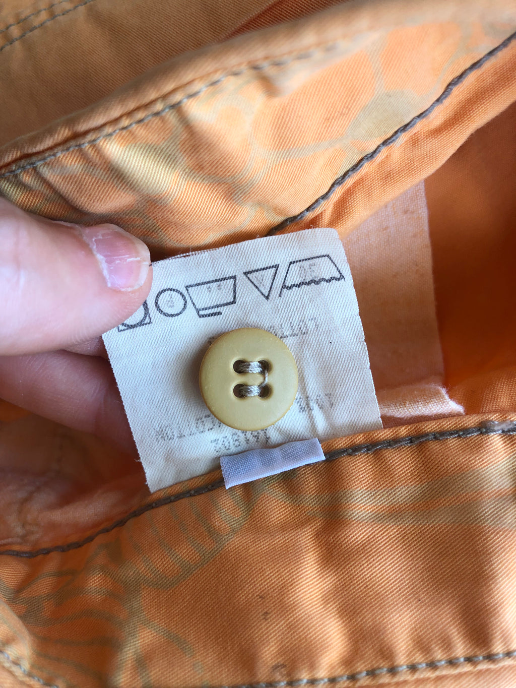 90s orange knee-length shorts