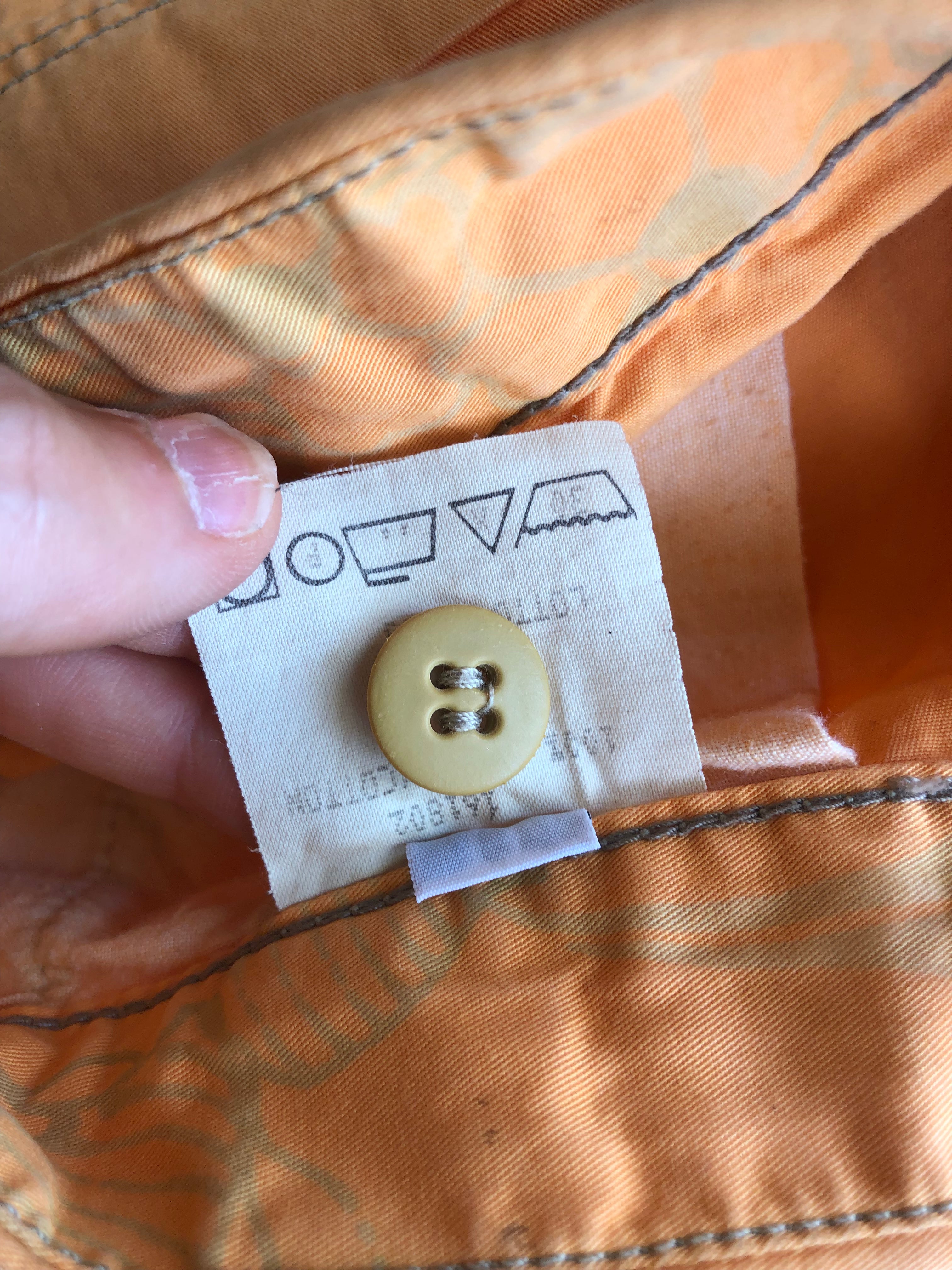 90s orange knee-length shorts