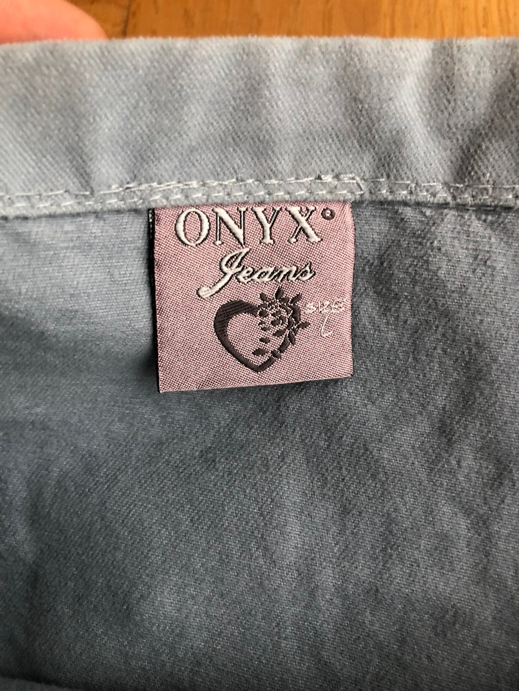 Pantaloni Vintage ONYX anni 90 in cotone. Vita bassa con laccio, gamba ampia