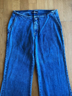 2000s low-rise bell-bottom jeans