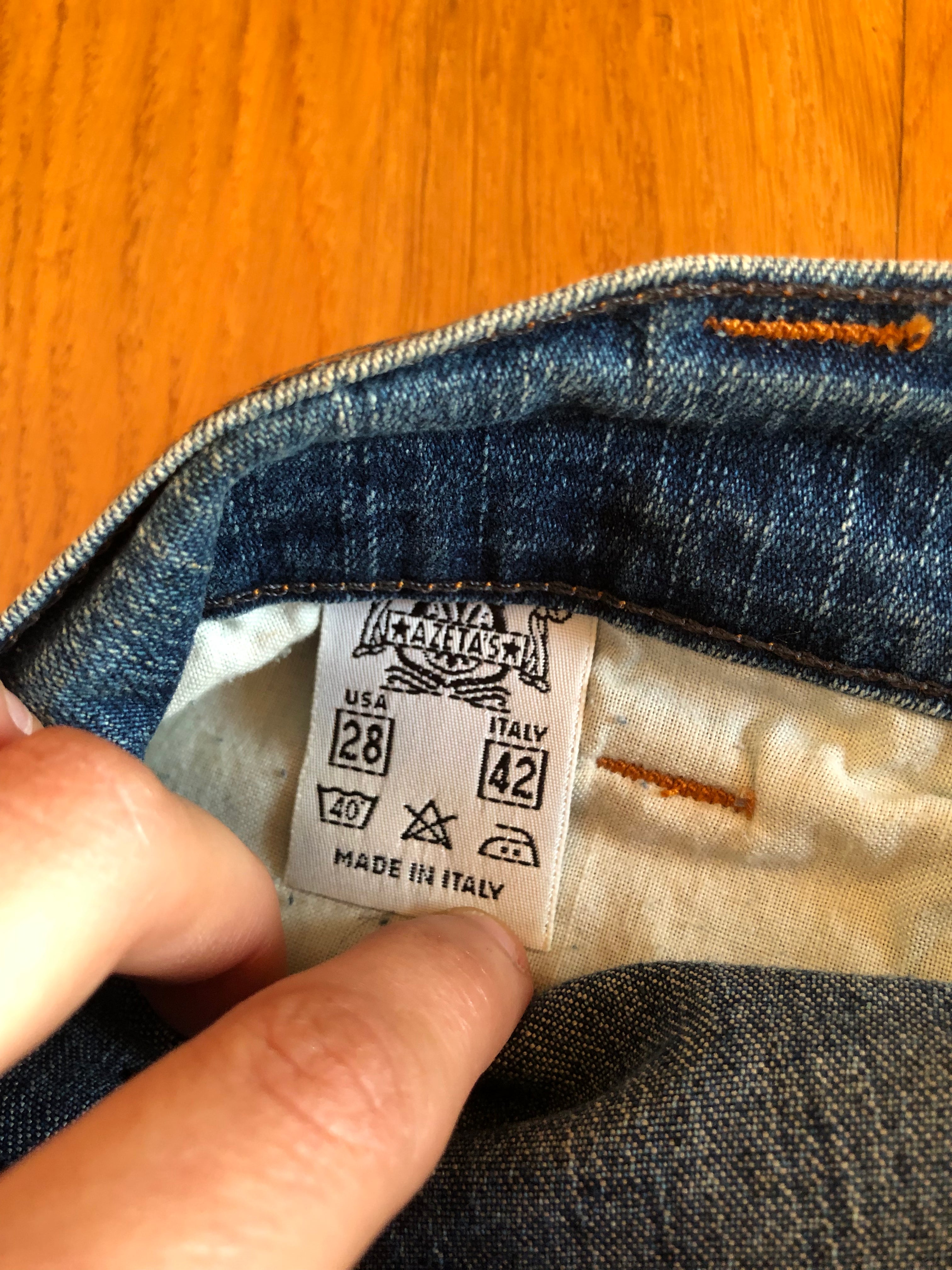 Jeans Cargo Vintage anni 90 con tasche grandi. Gamba ampia