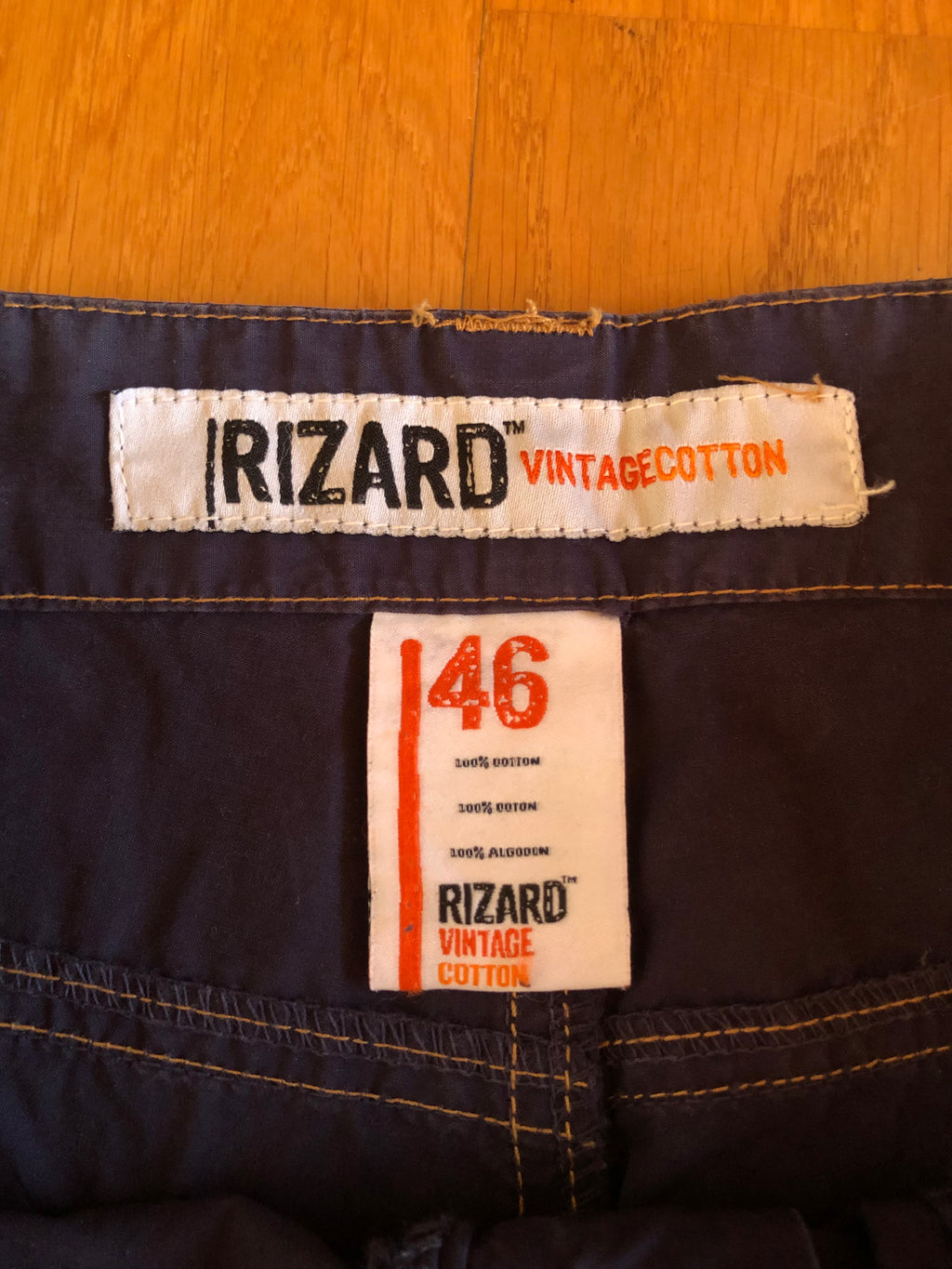 Pantaloni Vintage blu anni 90 Cargo con Gamba ampia