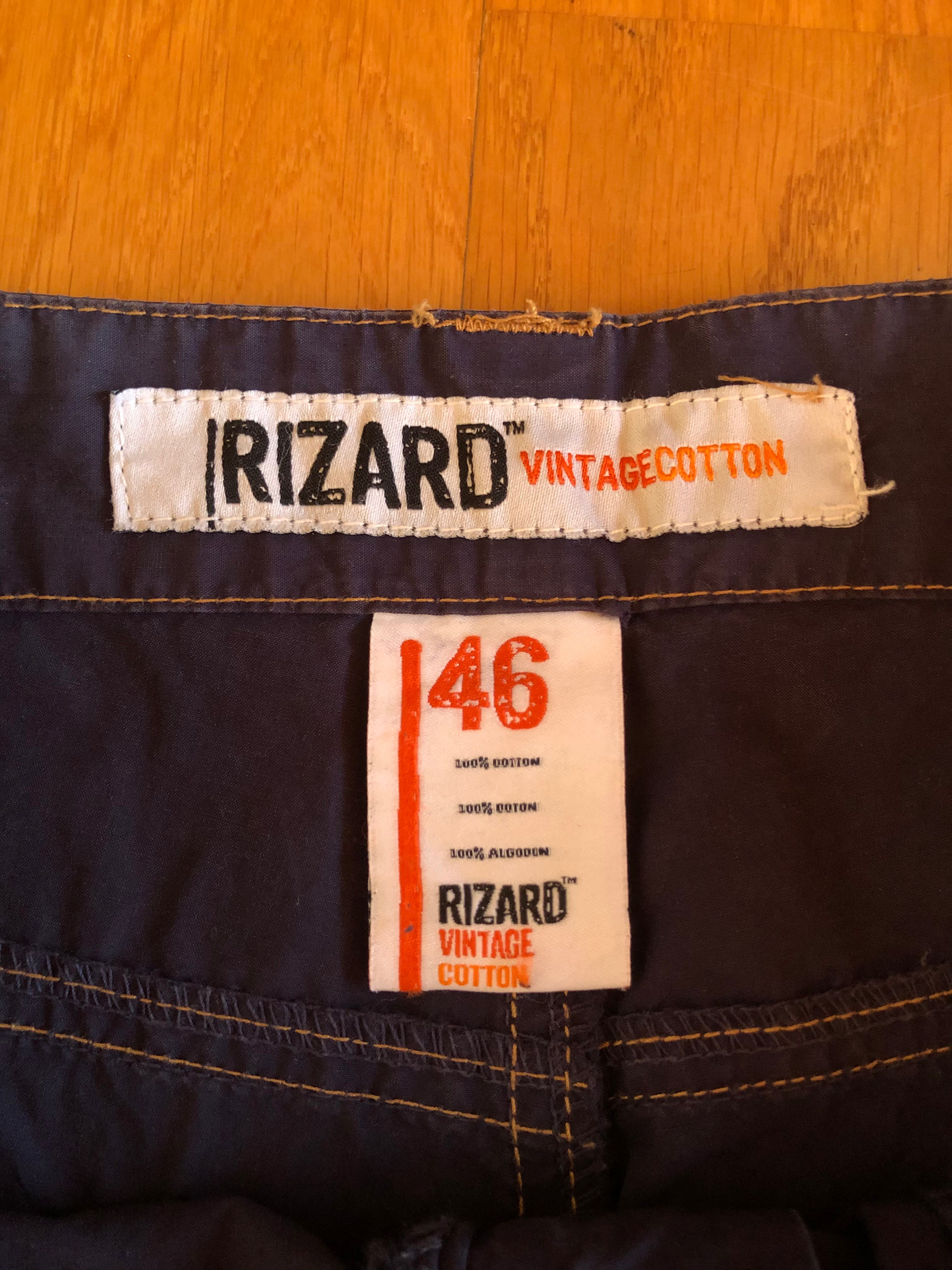 Pantaloni Vintage blu anni 90 Cargo con Gamba ampia