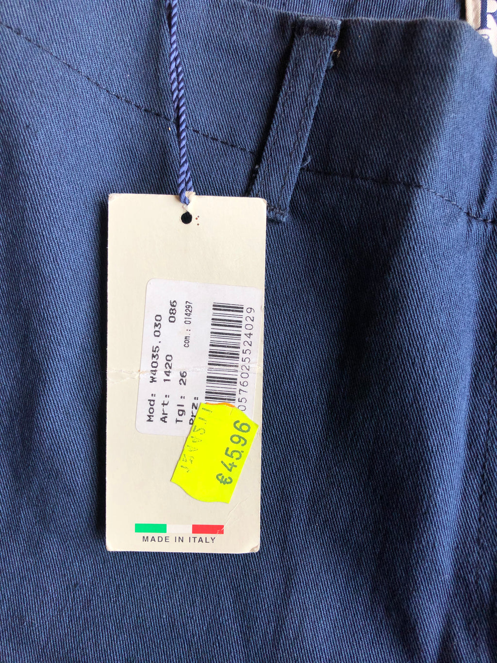 Pantalon REPLAY bleu années 90 à pli permanent