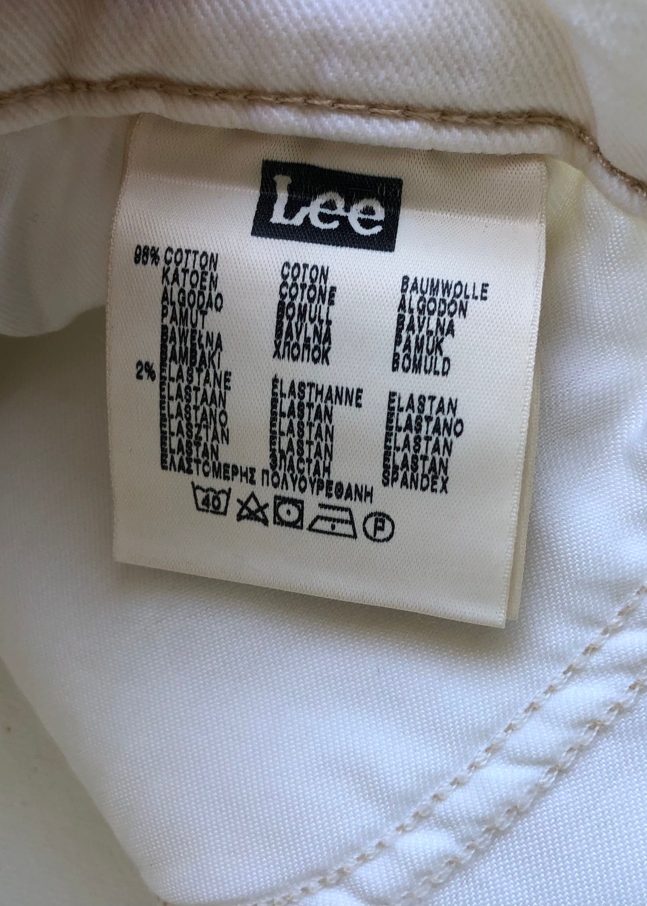 Jeans Bianchi LEE anni 90. A vita bassa svasati dritti