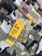 Pantaloni Militari Mimetici anni 90. Gamba ampia vita bassa