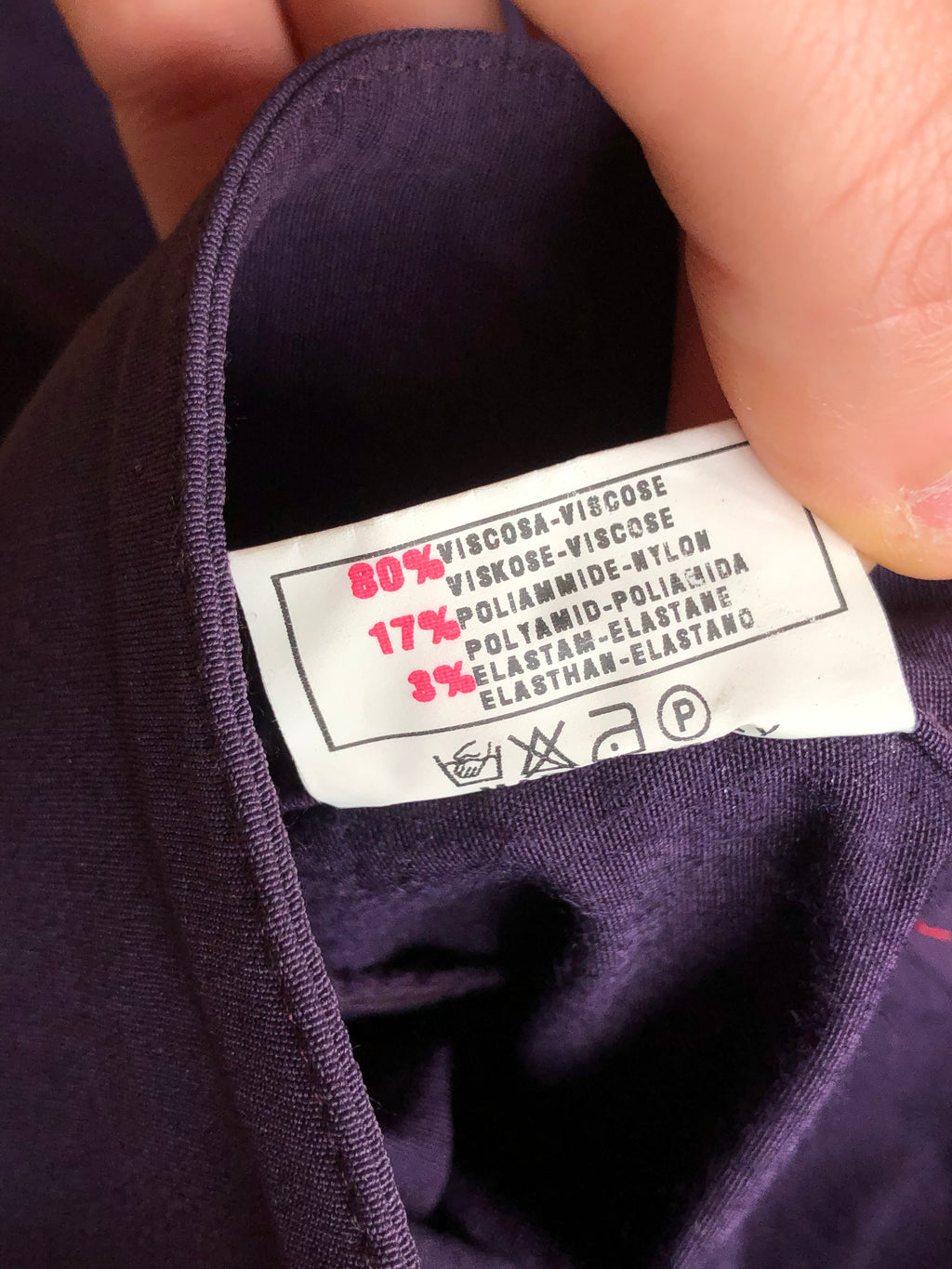 MISS SIXTY purple trousers with belt and back zips