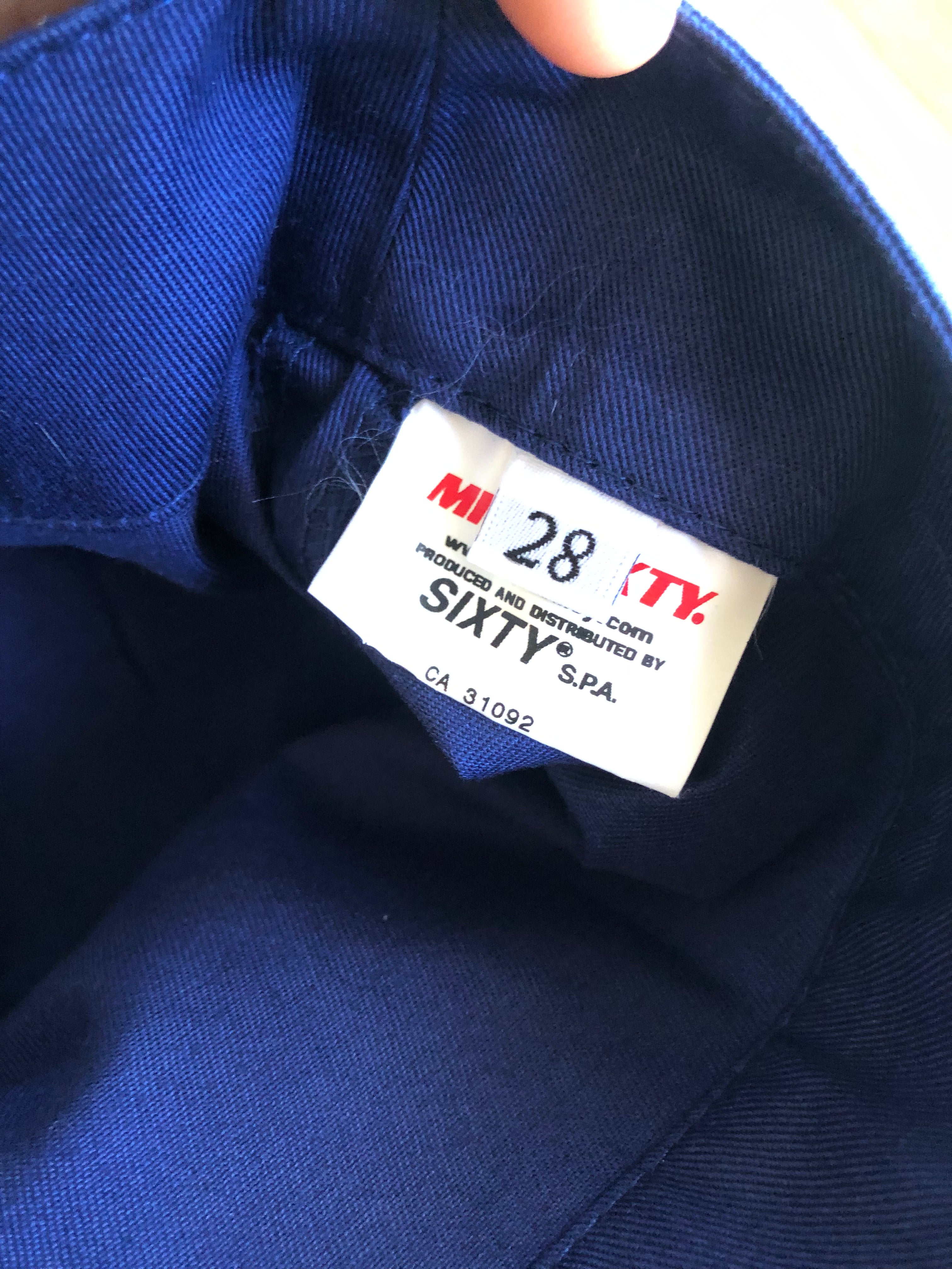 Pantalone Blu Miss Sixty anni 90 Svasato con riga permanente