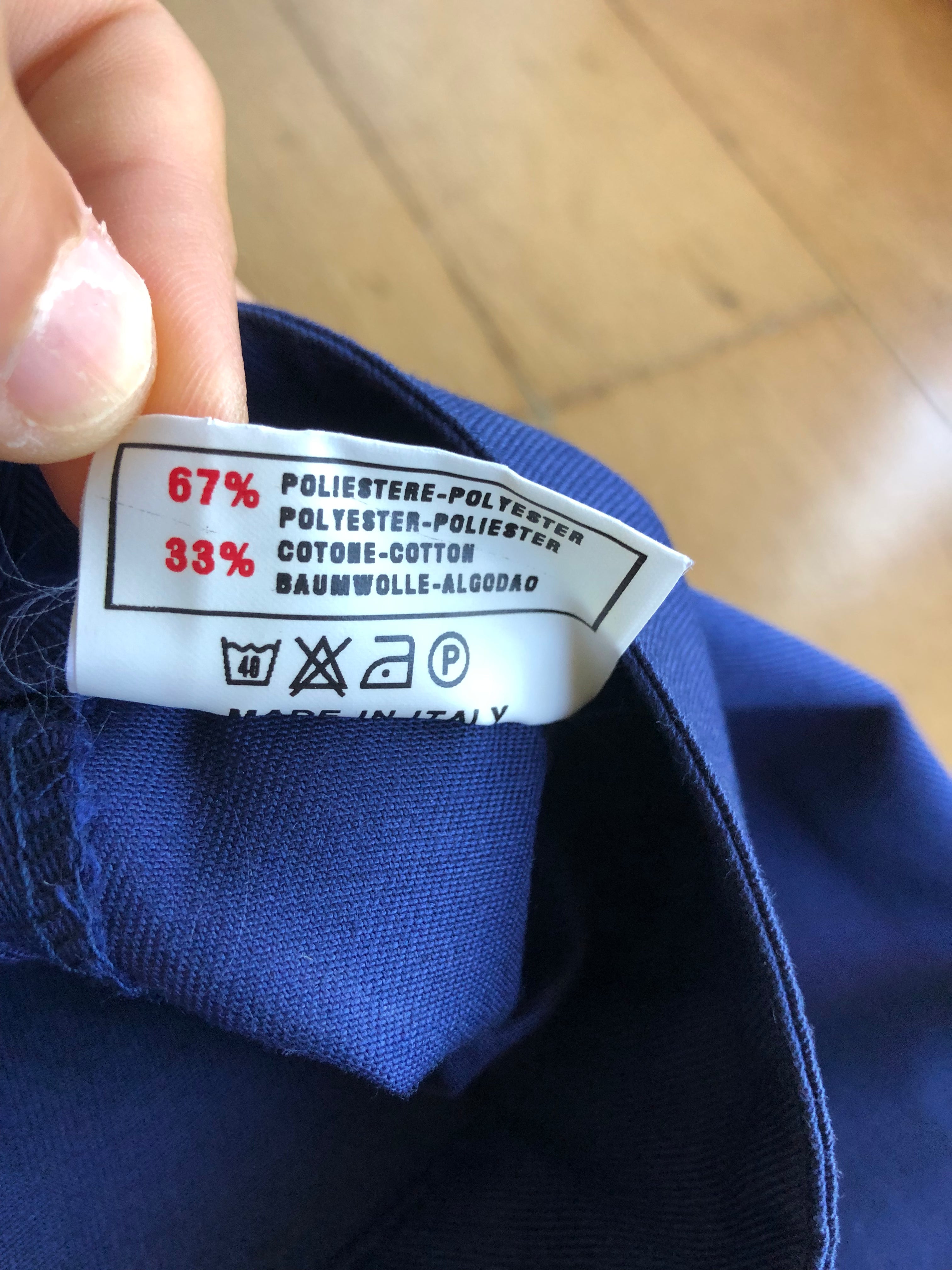 Pantalone Blu Miss Sixty anni 90 Svasato con riga permanente