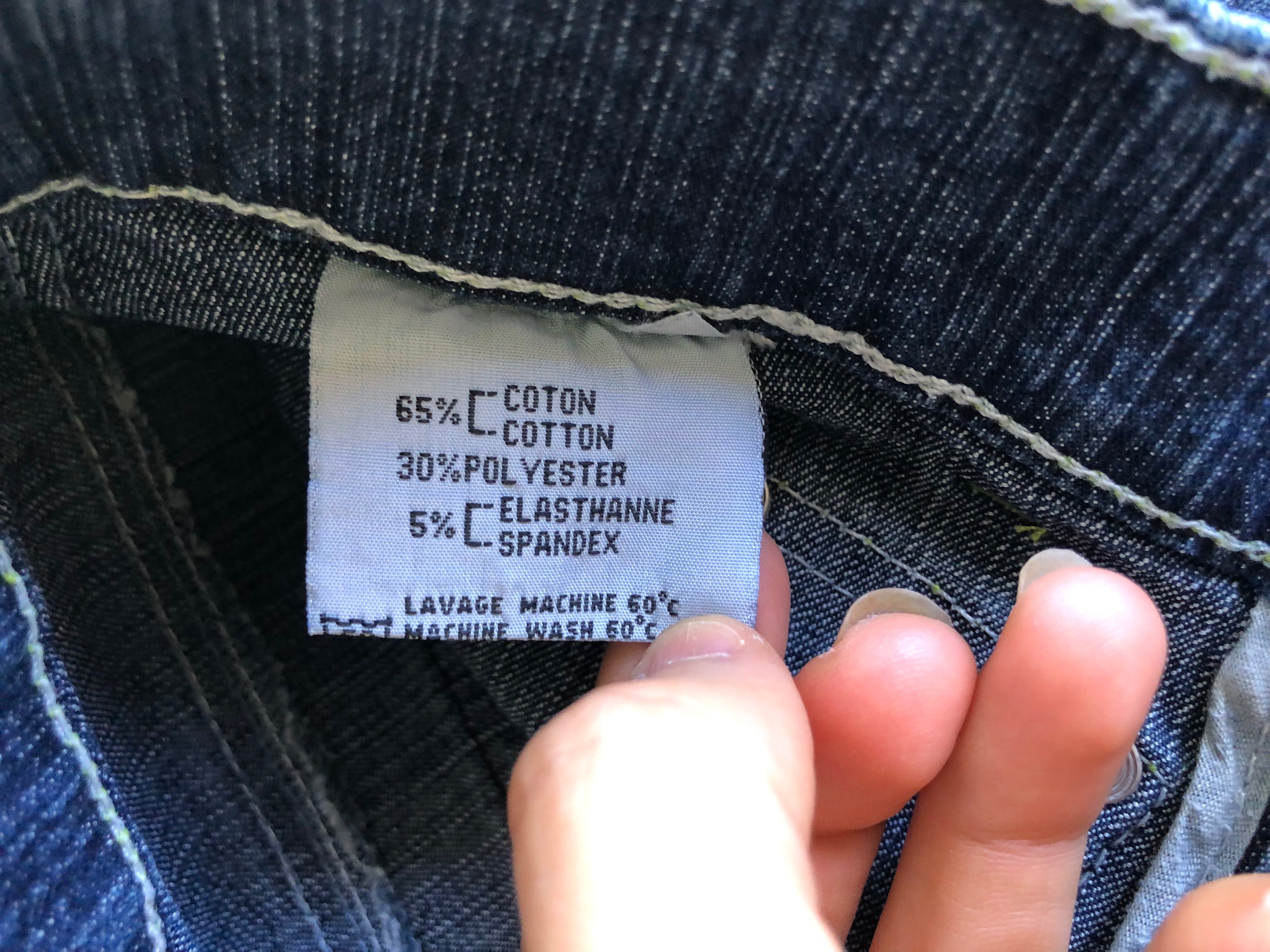 Jeans Vintage anni 2000 Blu sfumati. Zip posteriori