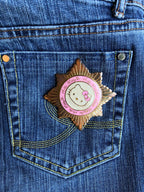 Jeans Vintage Hello Kitti dritti. Anni 2000 vita bassa