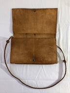 Schultertasche aus Pythonleder und Leder im Stil der 90er