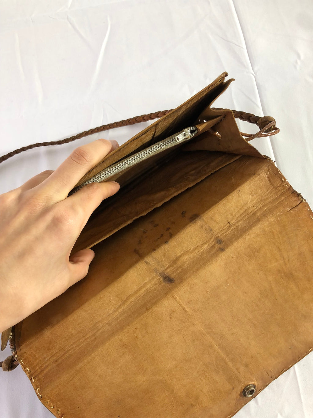Schultertasche aus Pythonleder und Leder im Stil der 90er