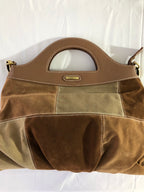 Wildledertasche von Carpisa im Stil der 2000er mit Karree-Muster