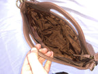 Wildledertasche von Carpisa im Stil der 2000er mit Karree-Muster