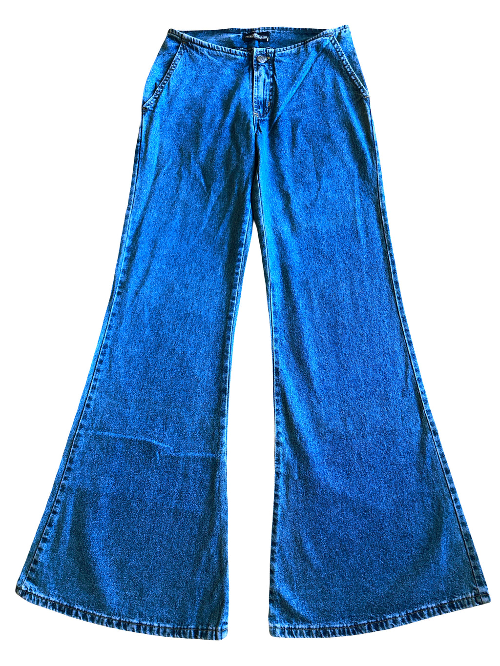 2000s low-rise bell-bottom jeans