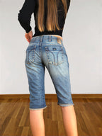 Capri-Jeans von Miss Sixty mit Strasssteinen und niedriger Taille im 2000er-Jahre-Stil
