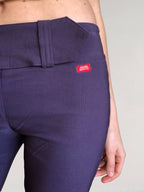 MISS SIXTY purple trousers with belt and back zips