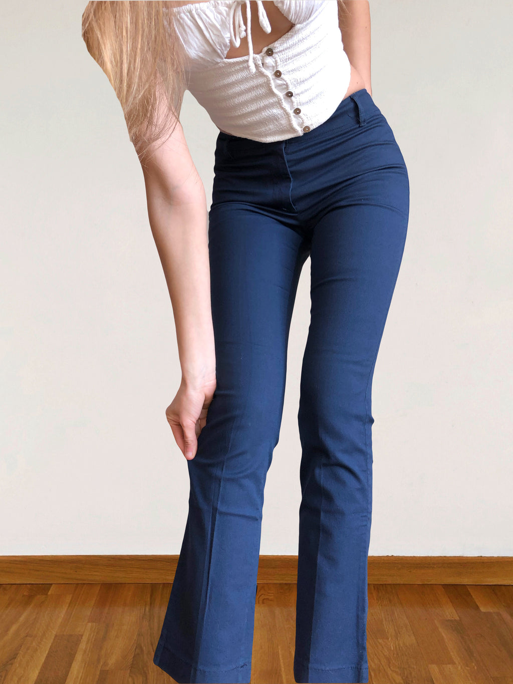 Pantalon REPLAY bleu années 90 à pli permanent