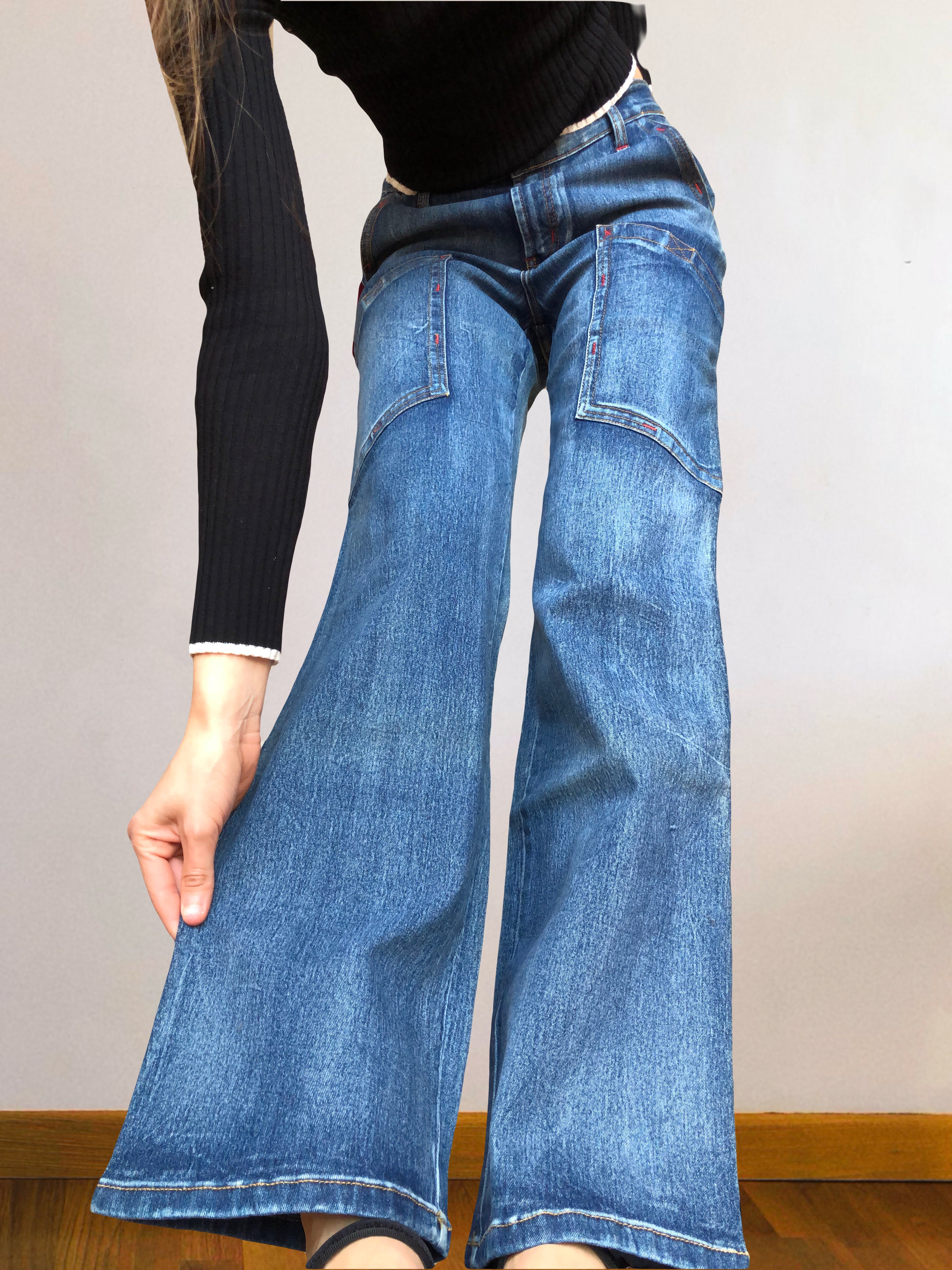 Jeans Vintage anni 90 Sagomati Cargo e svasati