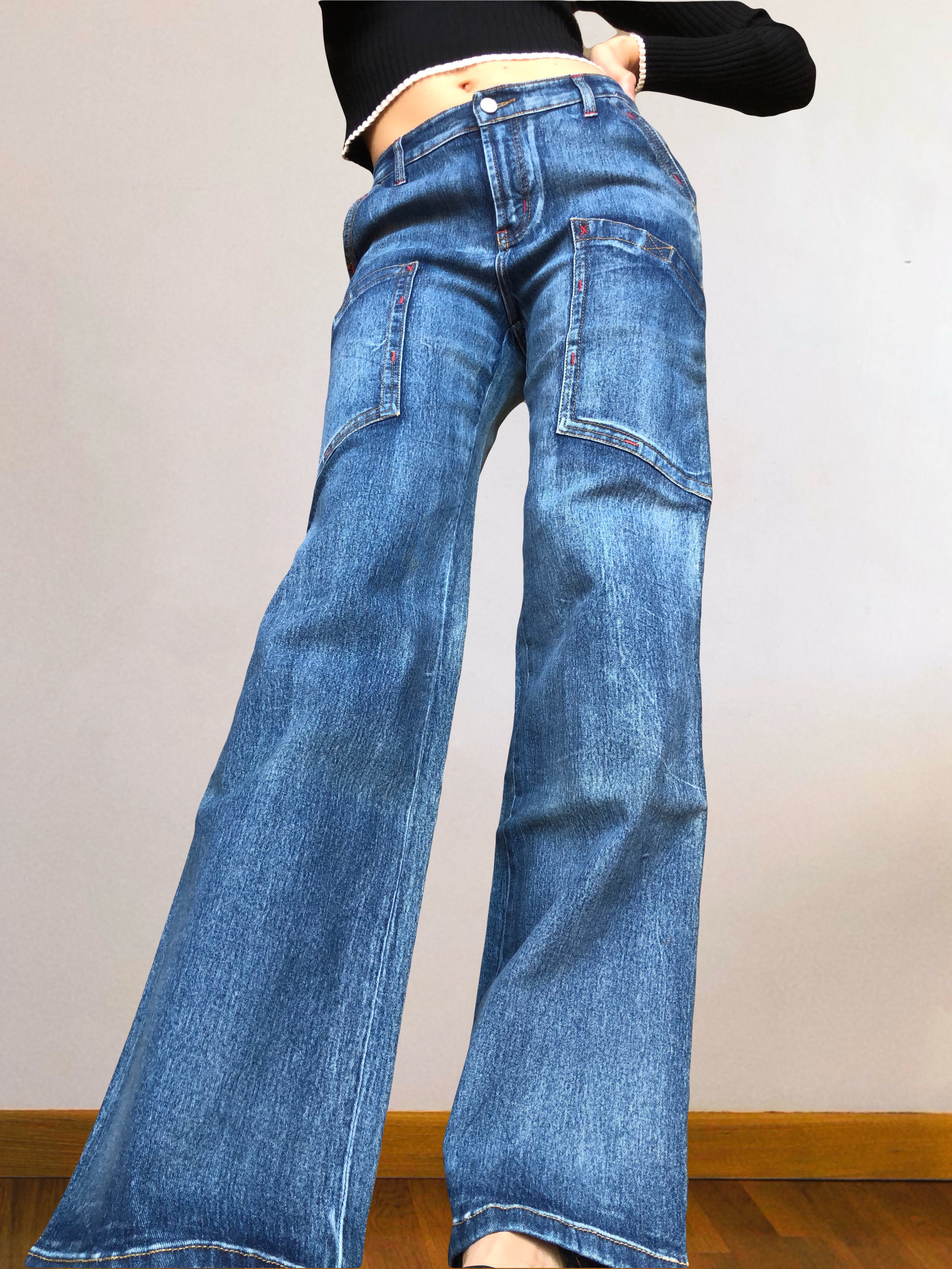 Jeans Vintage anni 90 Sagomati Cargo e svasati