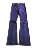 MISS SIXTY purple trousers with belt and back zips