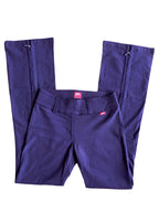 MISS SIXTY purple trousers with belt and back zips