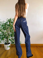 Pantaloni Vintage blu anni 90 Cargo con Gamba ampia