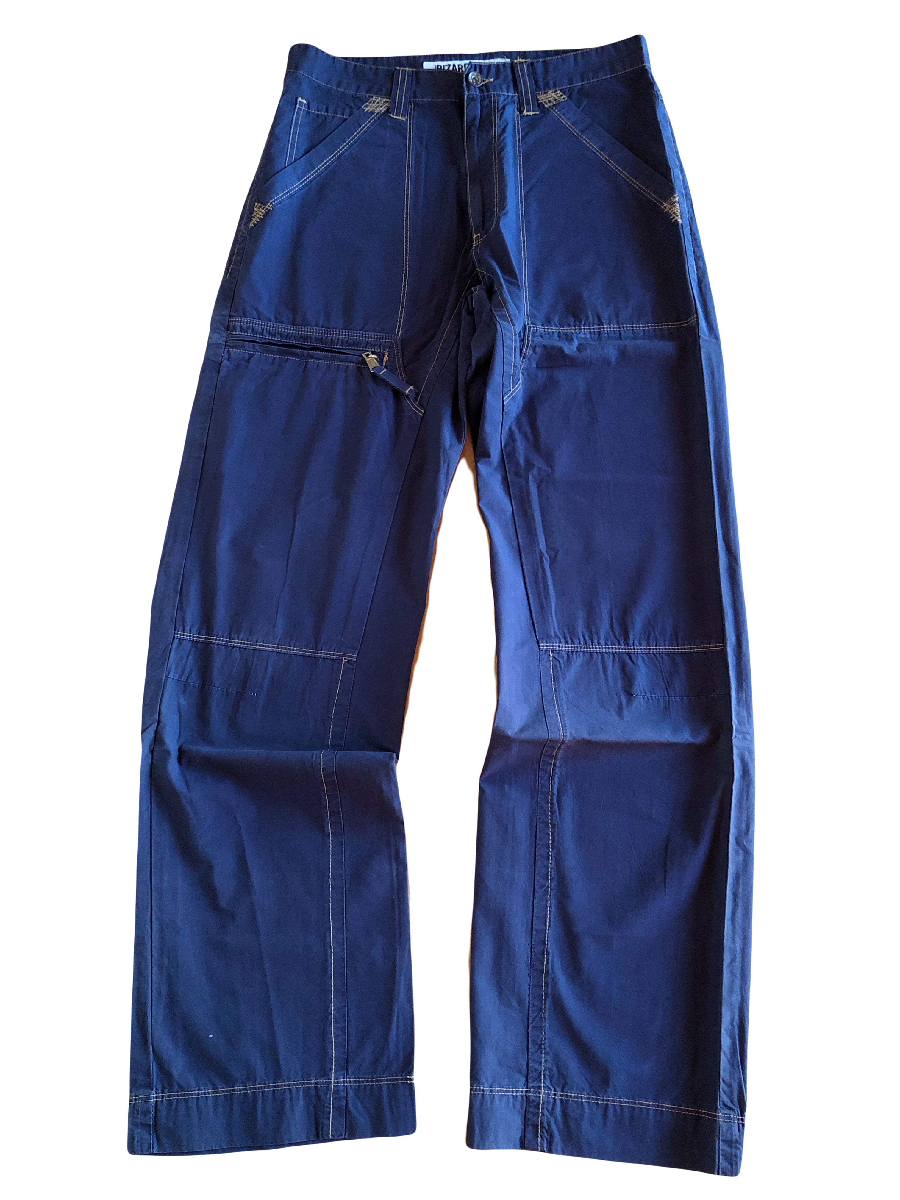 Pantaloni Vintage blu anni 90 Cargo con Gamba ampia