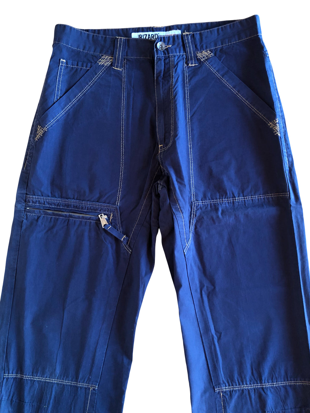Pantaloni Vintage blu anni 90 Cargo con Gamba ampia