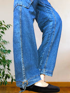 Jeans Cargo Vintage anni 90 con tasche grandi. Gamba ampia
