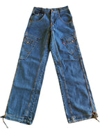Jeans Cargo Vintage anni 90 con tasche grandi. Gamba ampia