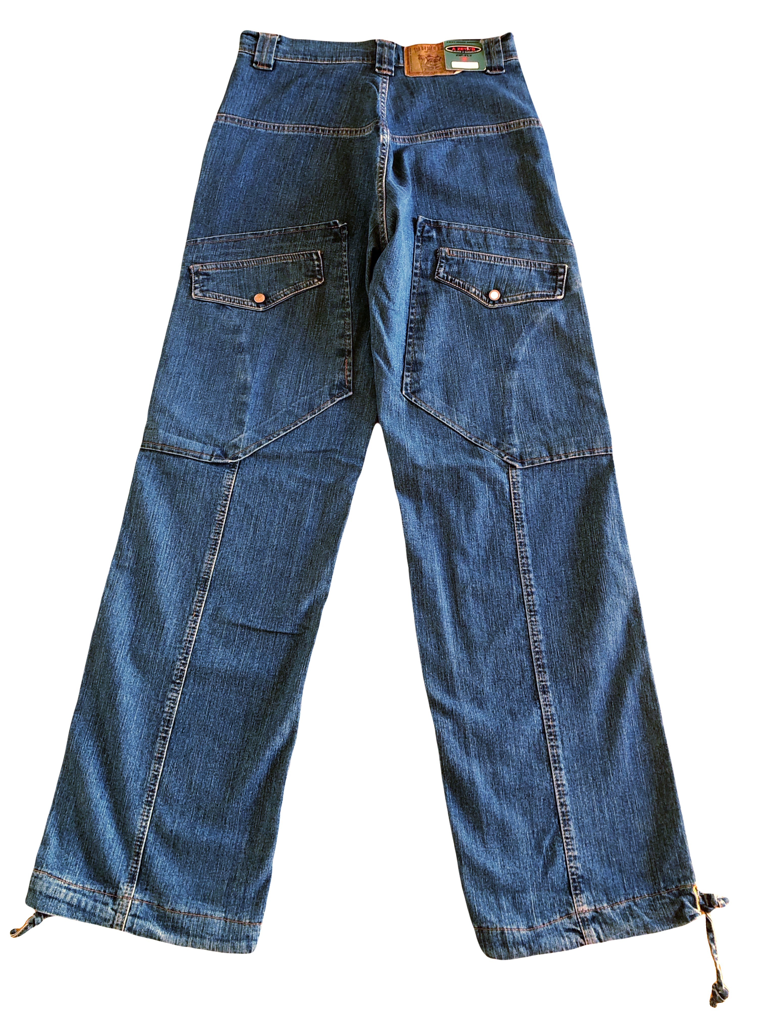 Jeans Cargo Vintage anni 90 con tasche grandi. Gamba ampia