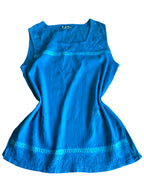 Haut turquoise indien bohème années 2000