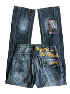 Jeans vintage anni 90 svasati grigi