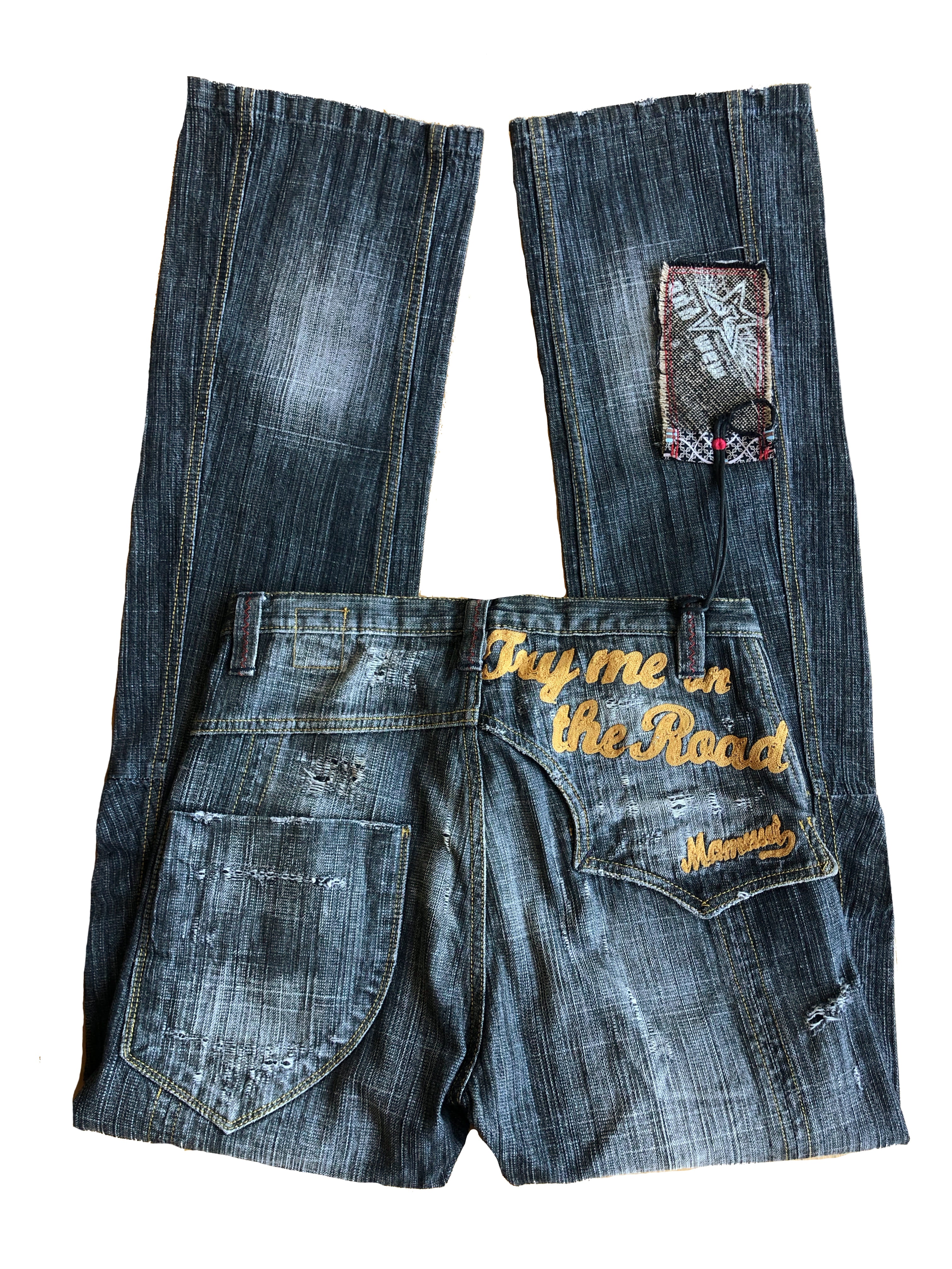 Jeans vintage anni 90 svasati grigi