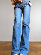 Jeans Vintage Hello Kitti dritti. Anni 2000 vita bassa