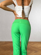 Shorts Capri vert fluo Miss Sixty années 2000