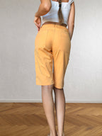 90s orange knee-length shorts