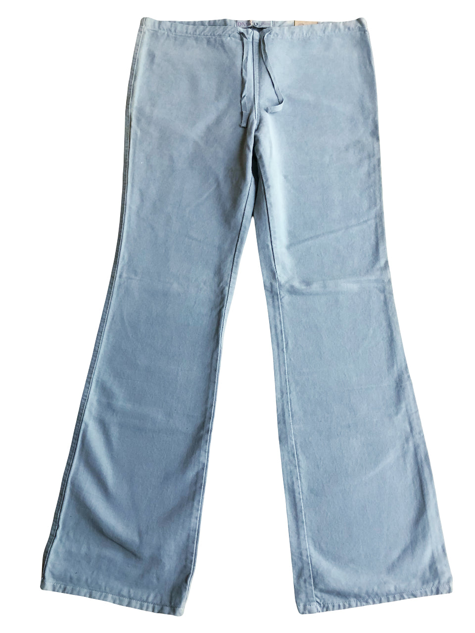 Pantaloni Vintage ONYX anni 90 in cotone. Vita bassa con laccio, gamba ampia