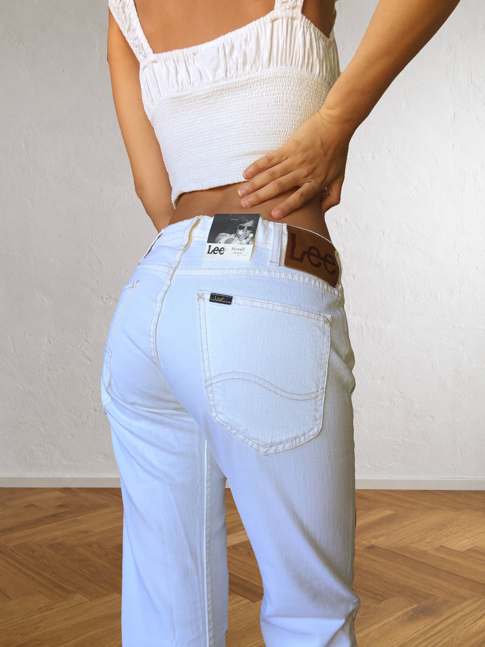 Jeans Bianchi LEE anni 90. A vita bassa svasati dritti