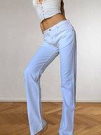 Jeans Bianchi LEE anni 90. A vita bassa svasati dritti