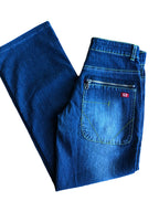 Jeans Vintage anni 2000 Blu sfumati. Zip posteriori