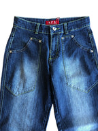Jeans Vintage anni 2000 Blu sfumati. Zip posteriori