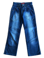 Jeans Vintage anni 2000 Blu sfumati. Zip posteriori