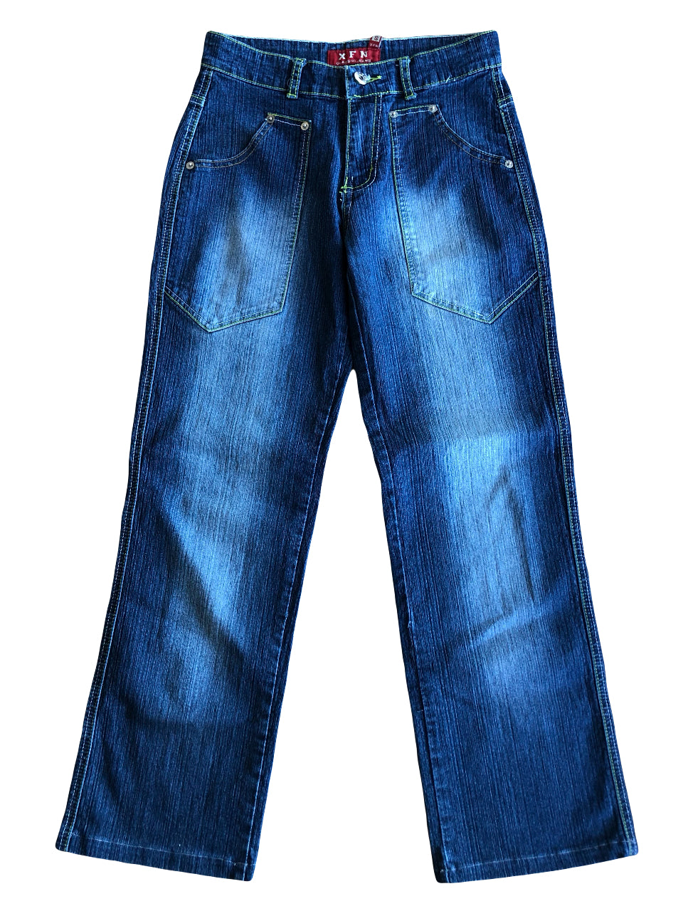 Jeans Vintage anni 2000 Blu sfumati. Zip posteriori