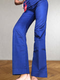 Pantalone Blu Miss Sixty anni 90 Svasato con riga permanente