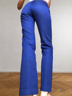 Pantalone Blu Miss Sixty anni 90 Svasato con riga permanente