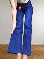 Pantalone Blu Miss Sixty anni 90 Svasato con riga permanente