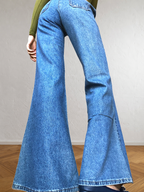 2000s low-rise bell-bottom jeans